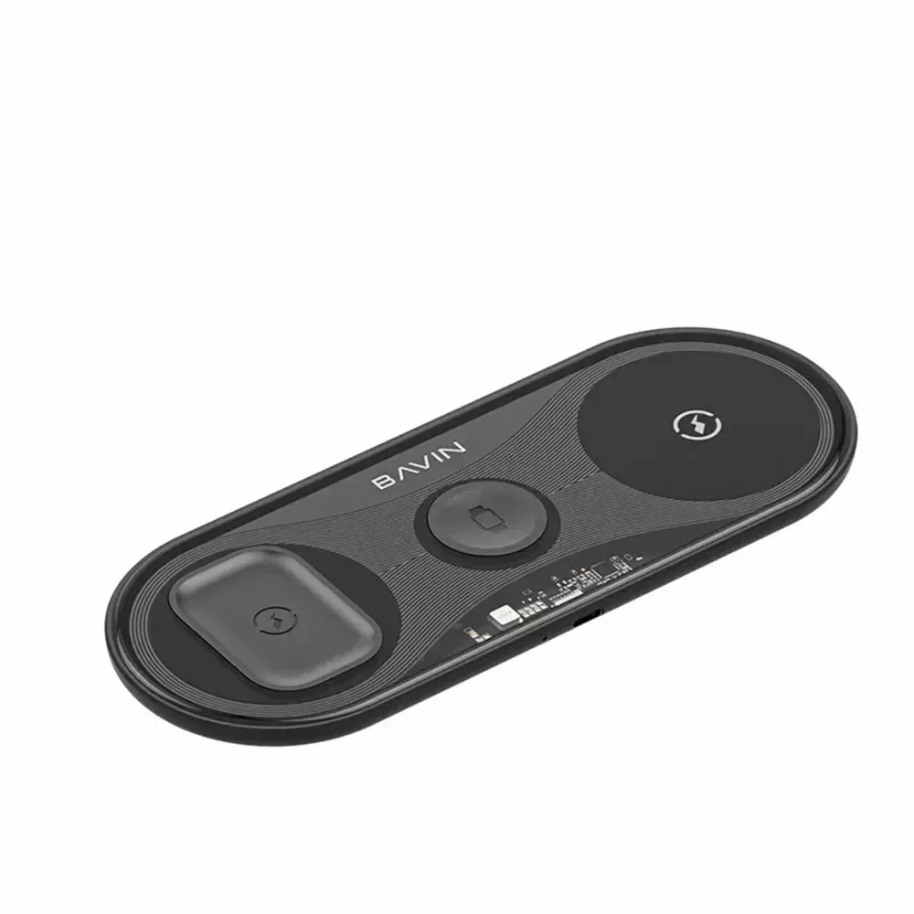 شارژر وایرلس باوین 15 وات Bavin PC817 3 in 1 wireless charger